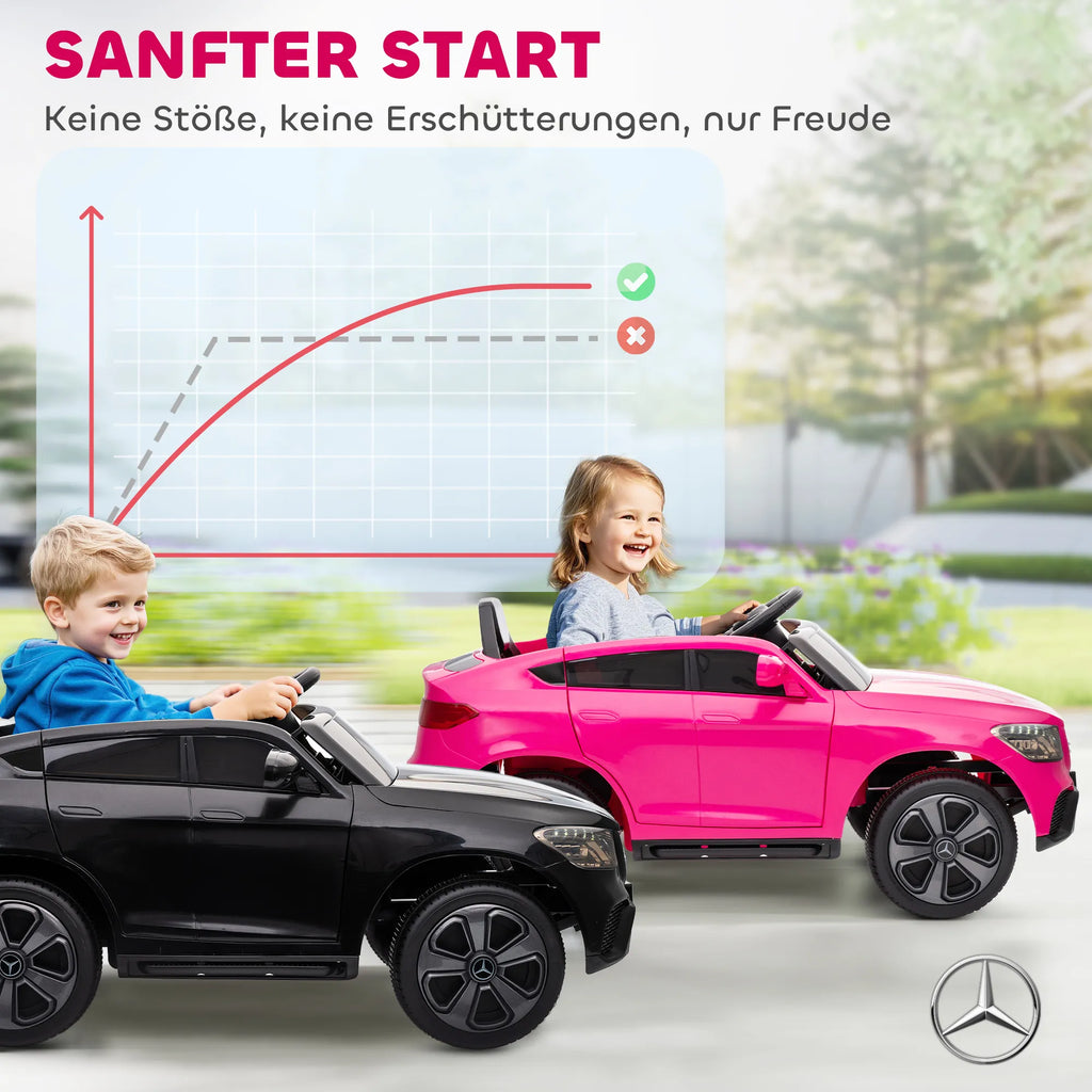 Vaikiškas elektromobilis Mercedes-Benz GLC Coupé, 3–6 metų vaikams, rožinis
