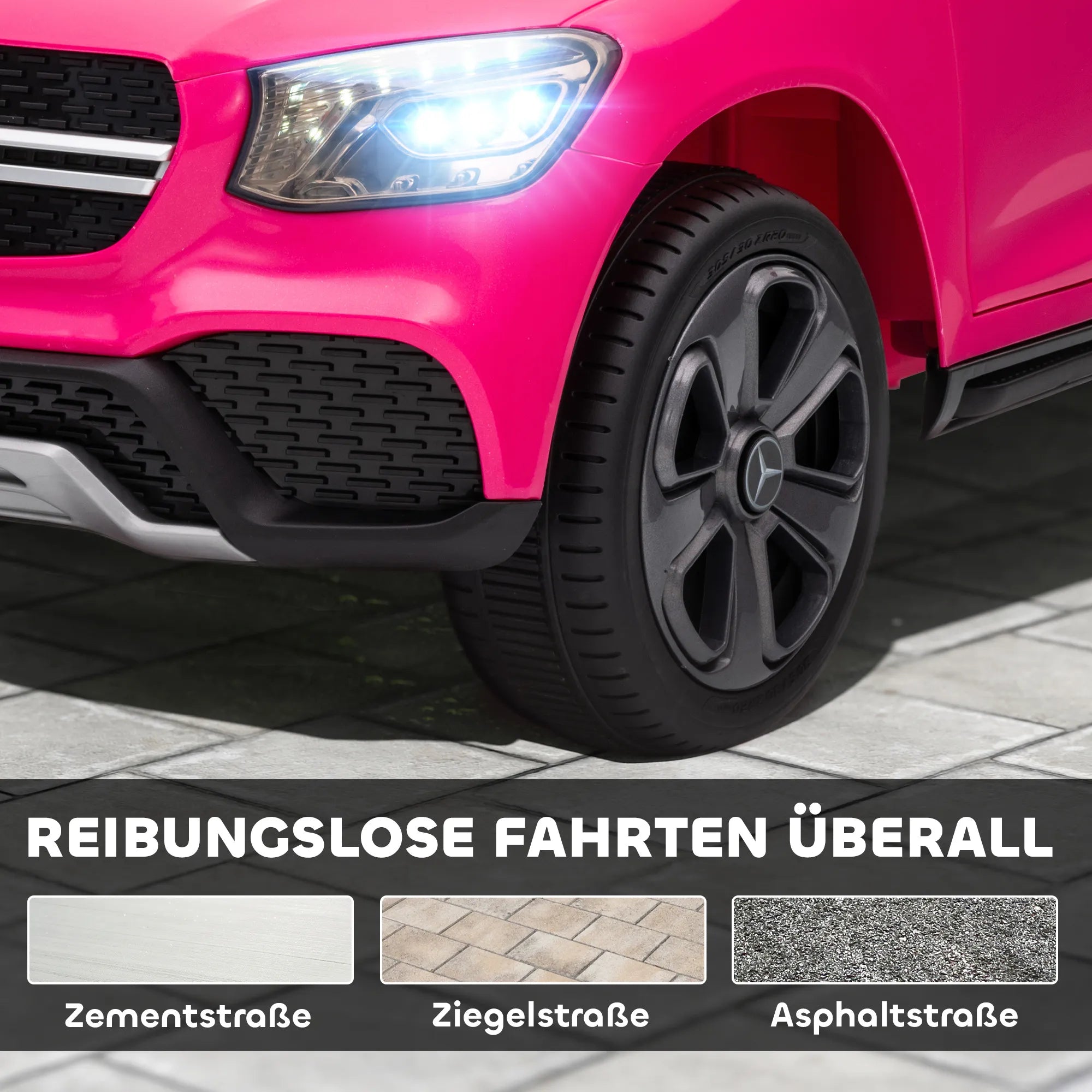 Vaikiškas elektromobilis Mercedes-Benz GLC Coupé, 3–6 metų vaikams, rožinis