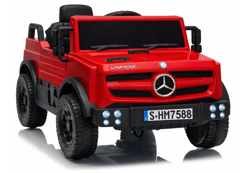 Vaikiškas elektromobilis Mercedes-Benz Unimog, 6 V, raudonas
