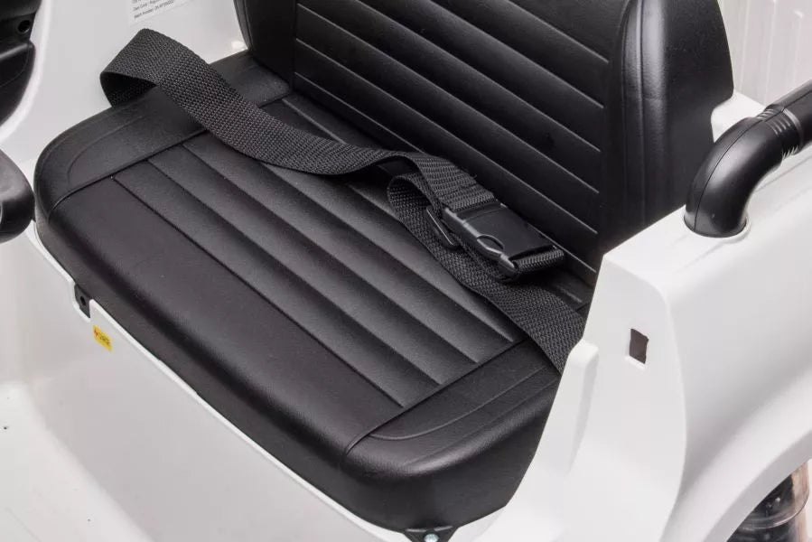 Vaikiškas elektromobilis Mercedes-Benz X-Class, 12V, 4x45W, su odine sėdyne ir EVA ratais, baltas