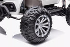 Vaikiškas elektromobilis Mercedes-Benz X-Class, 12V, 4x45W, su odine sėdyne ir EVA ratais, baltas