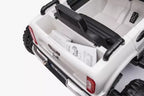 Vaikiškas elektromobilis Mercedes-Benz X-Class, 12V, 4x45W, su odine sėdyne ir EVA ratais, baltas