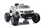 Vaikiškas elektromobilis Mercedes-Benz X-Class, 12V, 4x45W, su odine sėdyne ir EVA ratais, baltas