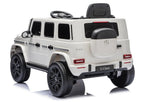 Vaikiškas elektromobilis Mercedes G 2580, 24 V, 4x45W, su odine sėdyne, baltas