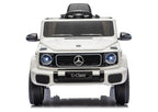Vaikiškas elektromobilis Mercedes G 2580, 24 V, 4x45W, su odine sėdyne, baltas