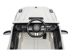 Vaikiškas elektromobilis Mercedes G 2580, 24 V, 4x45W, su odine sėdyne, baltas