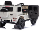 Vaikiškas elektromobilis Mercedes G 2580, 24 V, 4x45W, su odine sėdyne, baltas