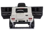 Vaikiškas elektromobilis Mercedes G 2580, 24 V, 4x45W, su odine sėdyne, baltas