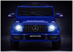 Vaikiškas elektromobilis Mercedes G 63, 12 V, su nuotolinio valdymo pultu, mėlynas