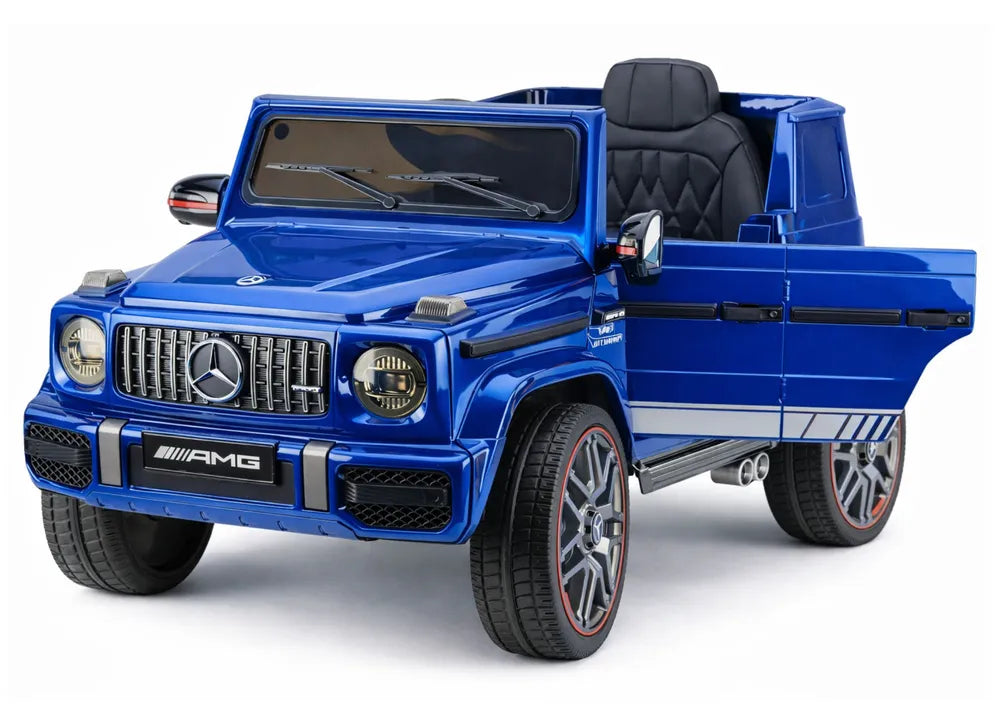 Vaikiškas elektromobilis Mercedes G 63, 12 V, su nuotolinio valdymo pultu, mėlynas