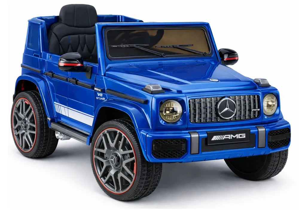 Vaikiškas elektromobilis Mercedes G 63, 12 V, su nuotolinio valdymo pultu, mėlynas