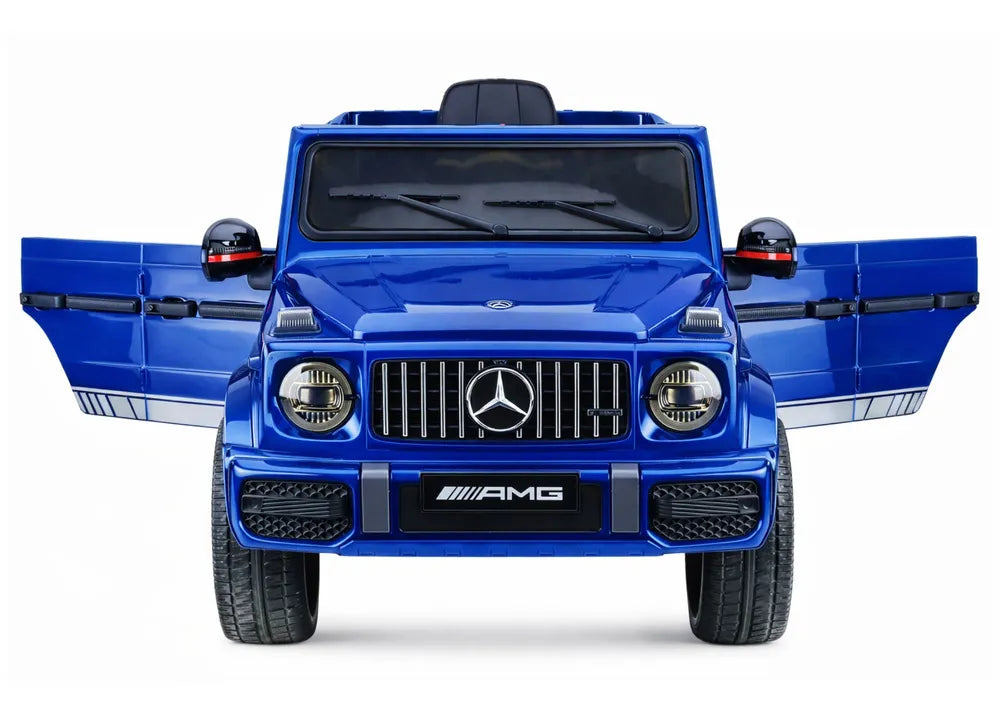Vaikiškas elektromobilis Mercedes G 63, 12 V, su nuotolinio valdymo pultu, mėlynas