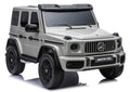 Vaikiškas elektromobilis Mercedes G63, 24 V, 4 × 200 W, šviesiai pilkas