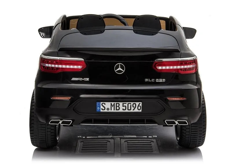 Vaikiškas elektromobilis Mercedes GLC 63S, 12 V, 4 × 45 W, 2 vietų, juodas