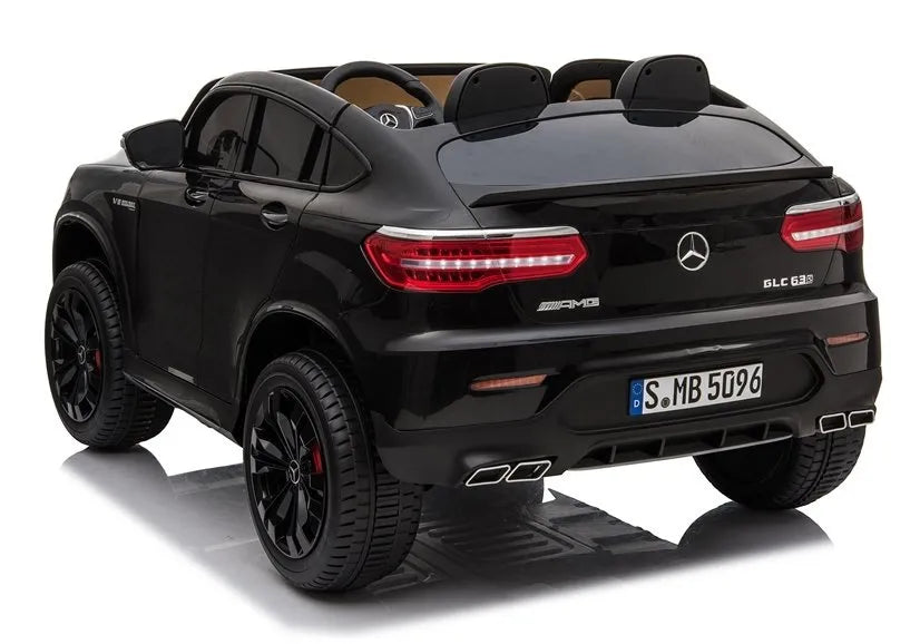 Vaikiškas elektromobilis Mercedes GLC 63S, 12 V, 4 × 45 W, 2 vietų, juodas
