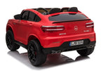 Vaikiškas elektromobilis Mercedes GLC 63S, 12V, 4x45W, su odine sėdyne, raudonas