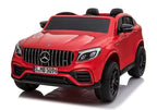 Vaikiškas elektromobilis Mercedes GLC 63S, 12V, 4x45W, su odine sėdyne, raudonas