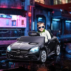 Vaikiškas elektromobilis Mercedes SLC 300, 3–6 metų vaikams, juodas 3-5 km/h
