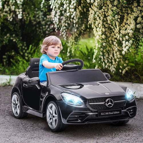 Vaikiškas elektromobilis Mercedes SLC 300, 3–6 metų vaikams, juodas 3-5 km/h