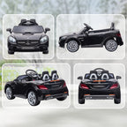 Vaikiškas elektromobilis Mercedes SLC 300, 3–6 metų vaikams, juodas 3-5 km/h