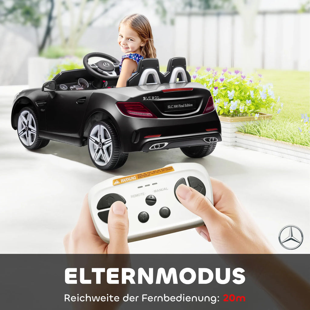 Vaikiškas elektromobilis Mercedes SLC 300, 3–6 metų vaikams, juodas