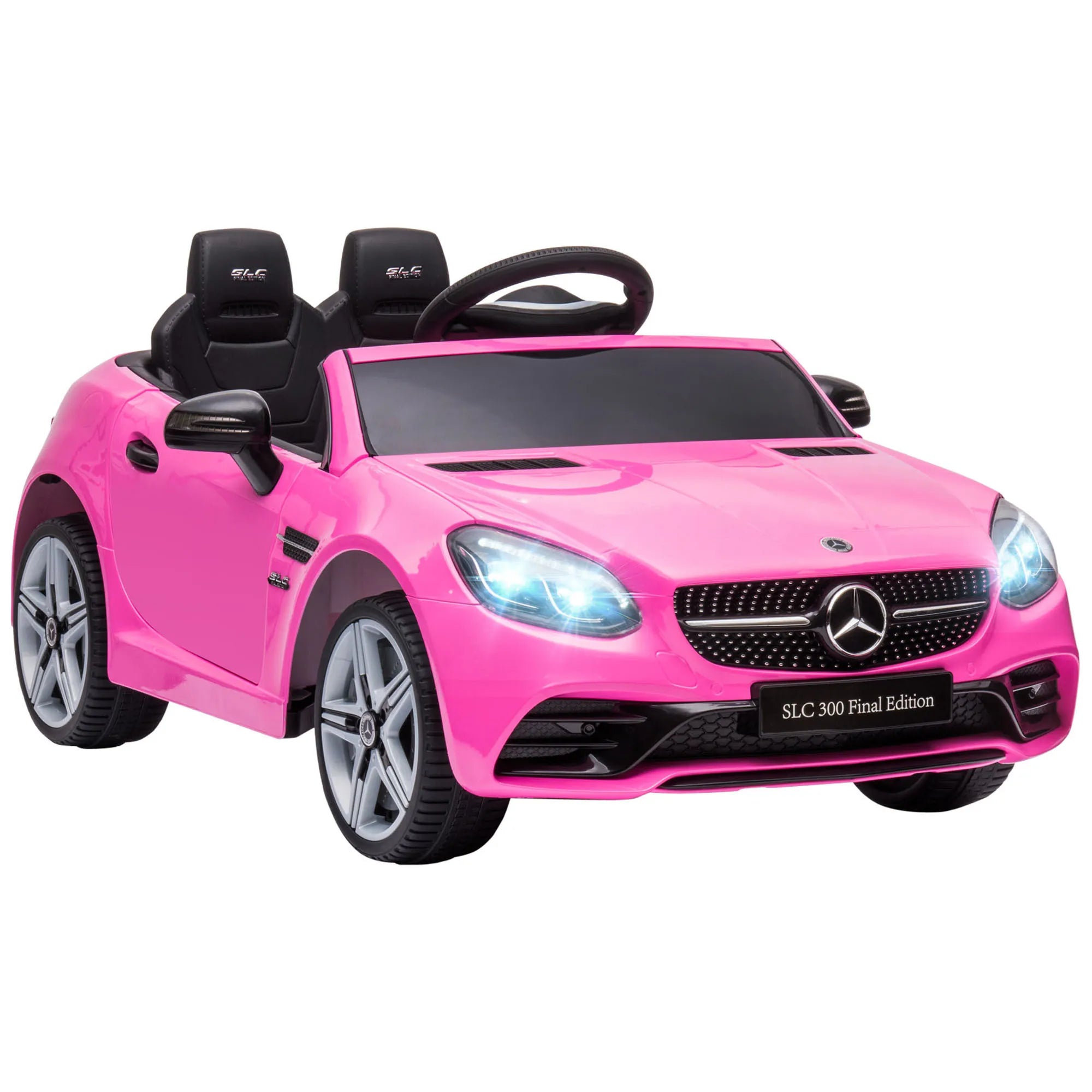 Vaikiškas elektromobilis Mercedes SLC 300, 3–6 metų vaikams, rožinis