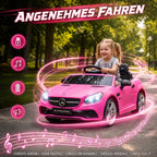 Vaikiškas elektromobilis Mercedes SLC 300, 3–6 metų vaikams, rožinis