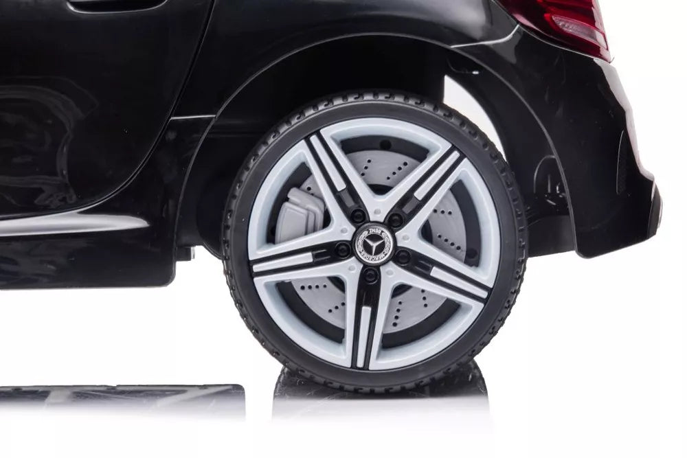 Vaikiškas elektromobilis Mercedes SLC300, 12 V, 2 sėdimos vietos, juodas