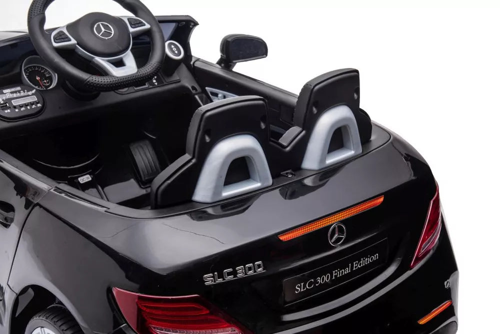Vaikiškas elektromobilis Mercedes SLC300, 12 V, 2 sėdimos vietos, juodas