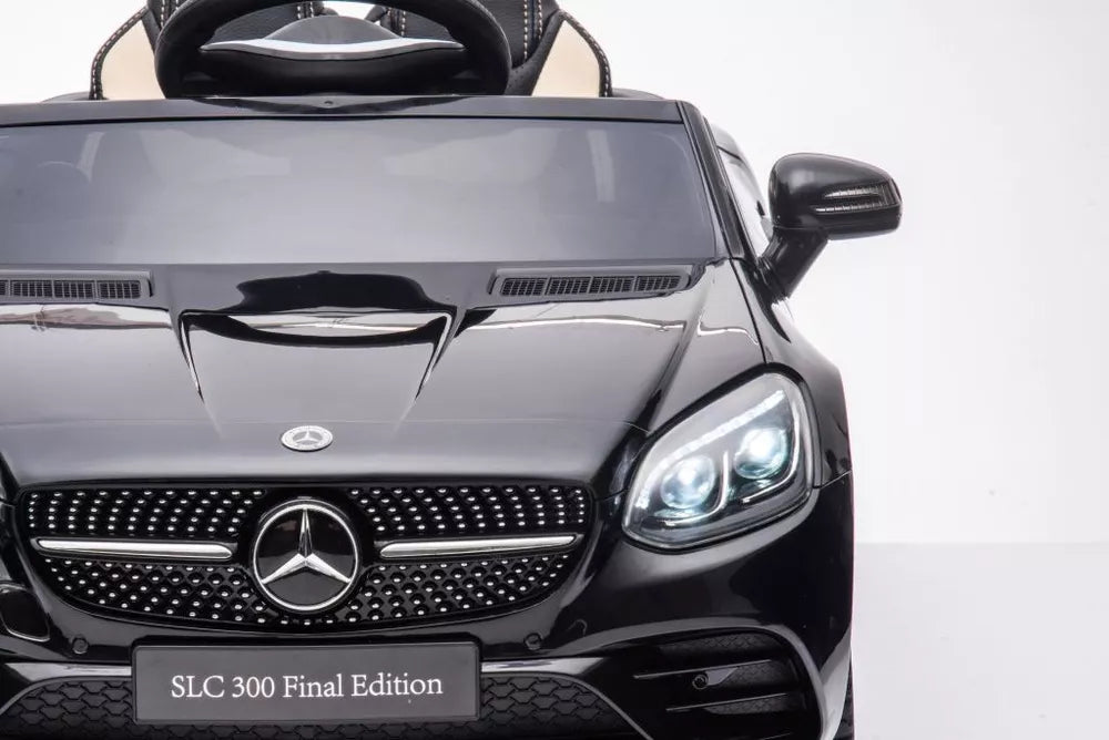 Vaikiškas elektromobilis Mercedes SLC300, 12 V, 2 sėdimos vietos, juodas