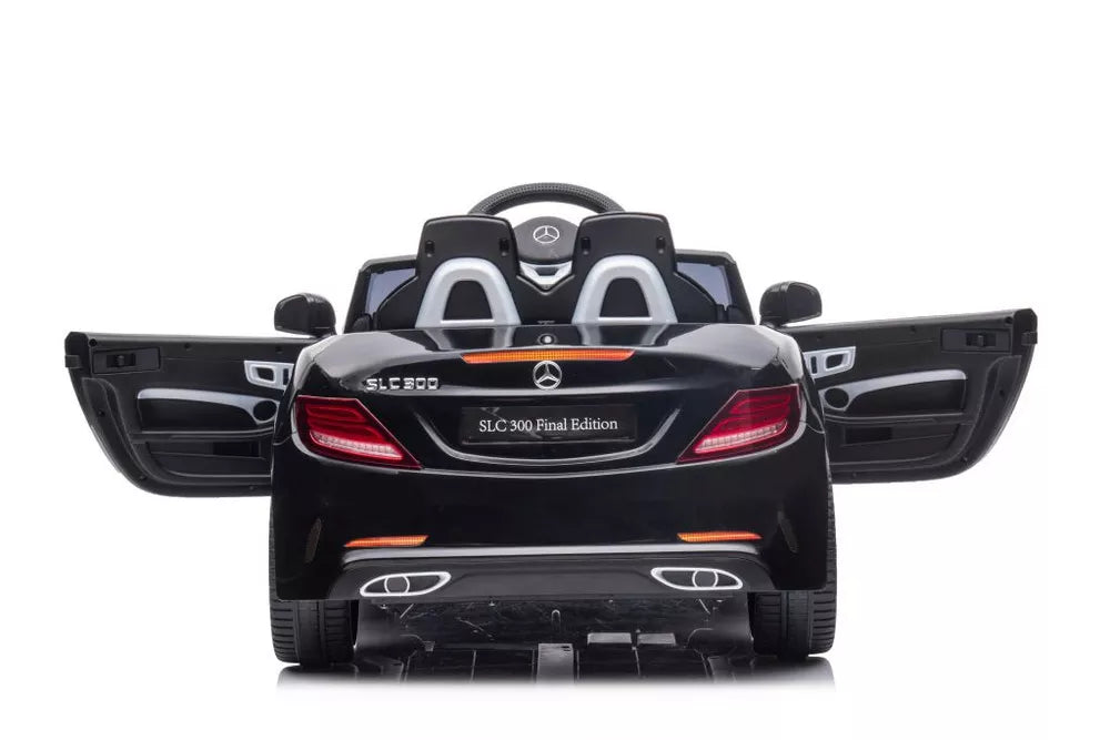 Vaikiškas elektromobilis Mercedes SLC300, 12 V, 2 sėdimos vietos, juodas
