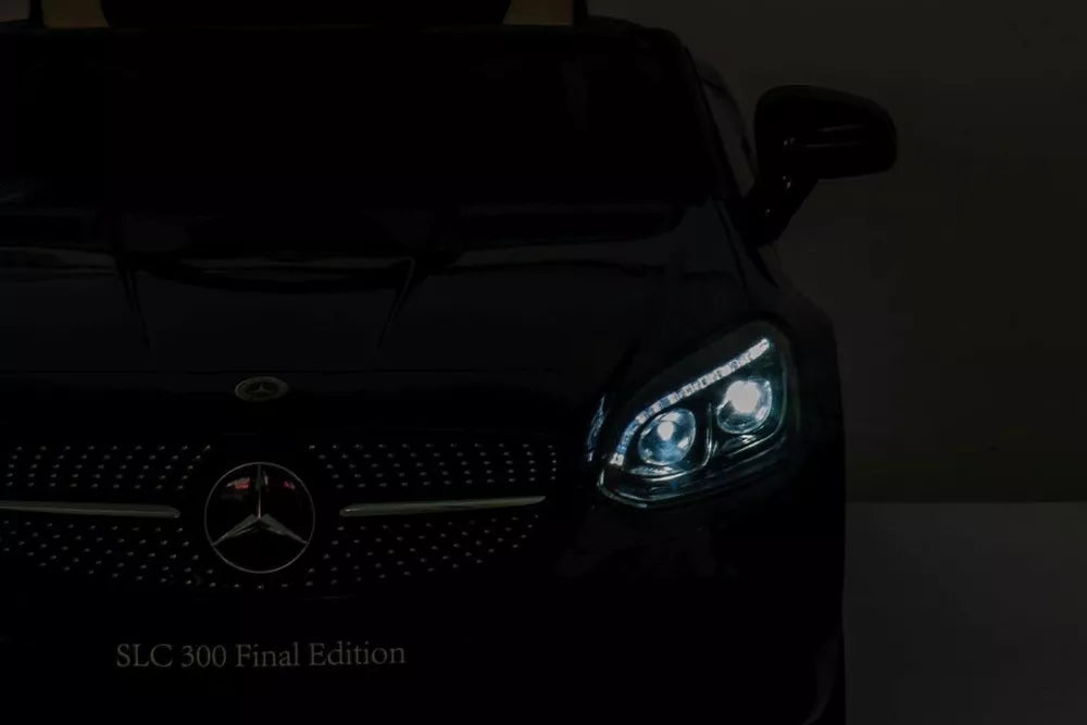 Vaikiškas elektromobilis Mercedes SLC300, 12 V, 2 sėdimos vietos, juodas
