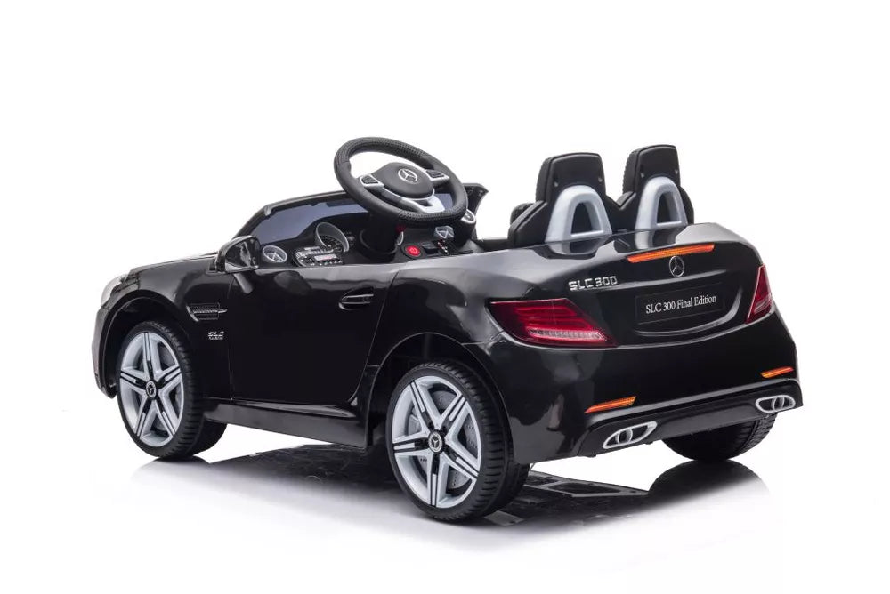 Vaikiškas elektromobilis Mercedes SLC300, 12 V, 2 sėdimos vietos, juodas