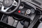 Vaikiškas elektromobilis Mercedes SLC300, 12 V, 2 vietų, eko-odos sėdynė, EVA ratai, baltas