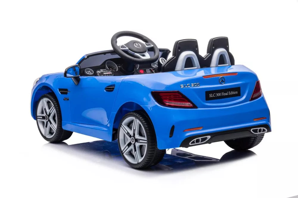 Vaikiškas elektromobilis Mercedes SLC300, 12 V, 2 vietų, mėlynas