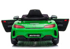 Vaikiškas elektromobilis Mercedes SLS AMG GT R, 12 V, su odine sėdyne ir EVA ratais, baltas
