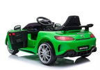 Vaikiškas elektromobilis Mercedes SLS AMG GT R, 12 V, su odine sėdyne ir EVA ratais, baltas