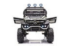 Vaikiškas elektromobilis Mercedes Unimog 4x4, 12 V, 4 varikliai, su minkšta sėdyne ir EVA ratais, kamufliažinis