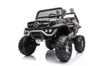 Vaikiškas elektromobilis Mercedes Unimog 4x4, 12 V, 4 varikliai, su minkšta sėdyne ir EVA ratais, kamufliažinis