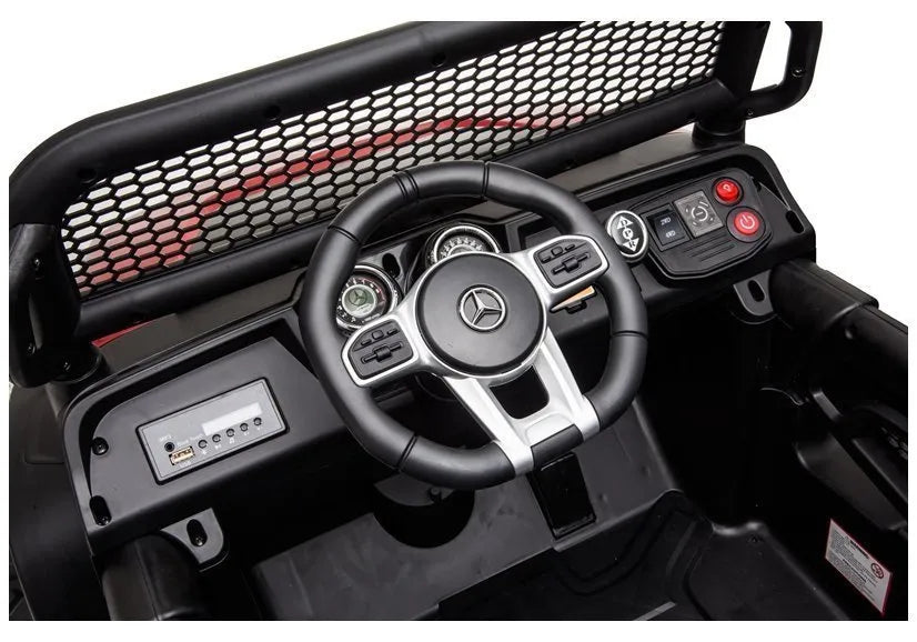 Vaikiškas elektromobilis Mercedes Unimog S, 12 V, 4x45W, juodas