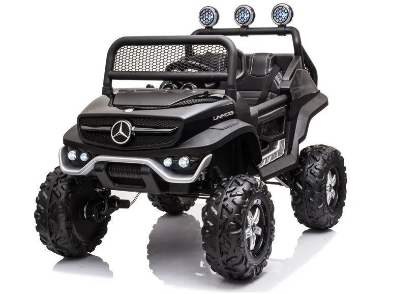 Vaikiškas elektromobilis Mercedes Unimog S, 12 V, 4x45W, juodas