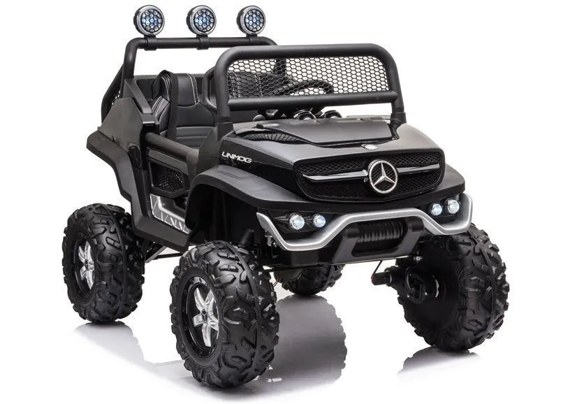 Vaikiškas elektromobilis Mercedes Unimog S, 12 V, 4x45W, juodas