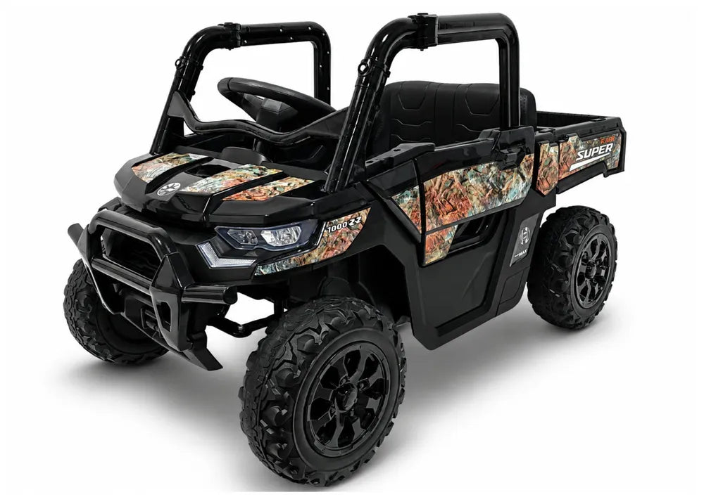 Vaikiškas elektromobilis Polaris 1000 EZ, 24 V, 4x45 W, juodas