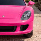 Rožinio Porsche priekinė dalis ir žibintas iš arti
