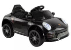 Vaikiškas elektromobilis Porsche, 12 V, su nuotolinio valdymo pultu, juodas