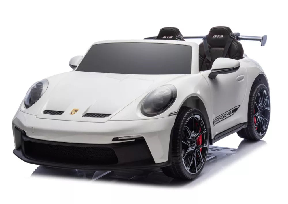 Vaikiškas elektromobilis Porsche 911 GT3, 24 V, 2x280 W, baltas