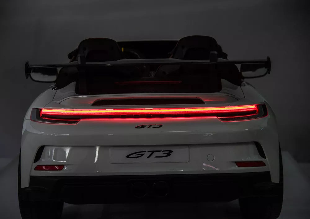 Vaikiškas elektromobilis Porsche 911 GT3, 24 V, 2x280 W, baltas