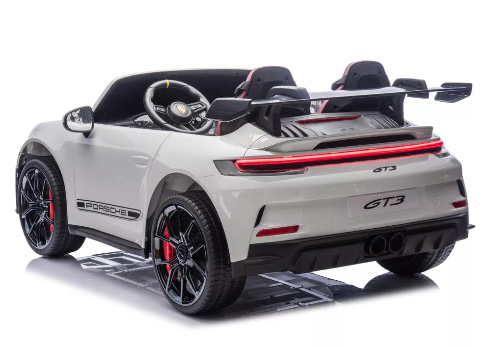 Vaikiškas elektromobilis Porsche 911 GT3, 24 V, 2x280 W, baltas