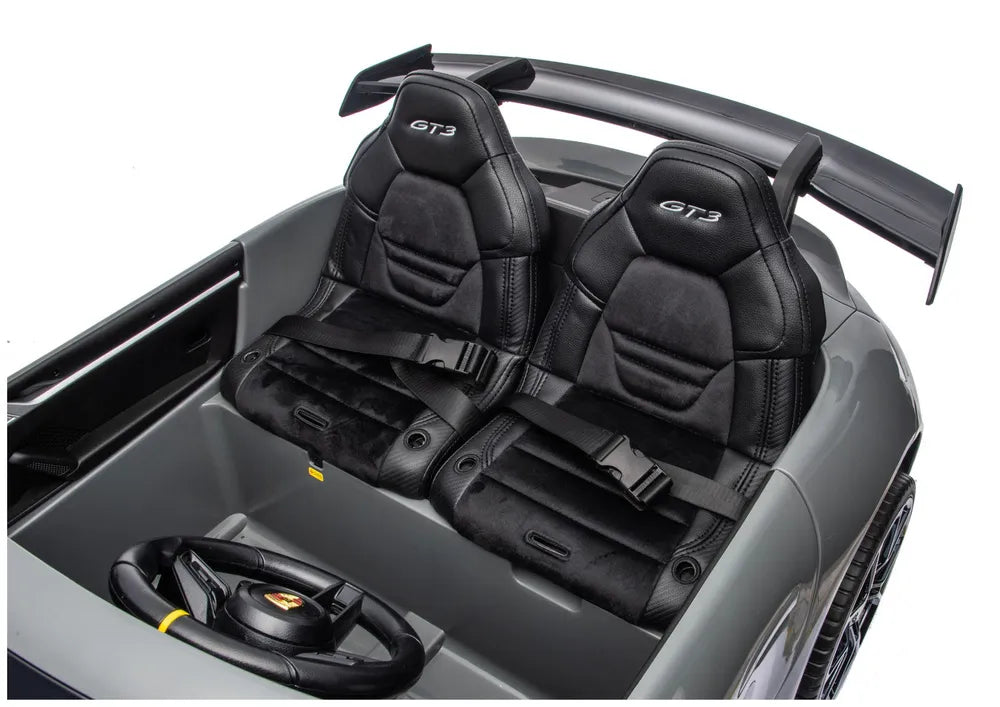 Vaikiškas elektromobilis Porsche 911 GT3, 24 V, pilkas
