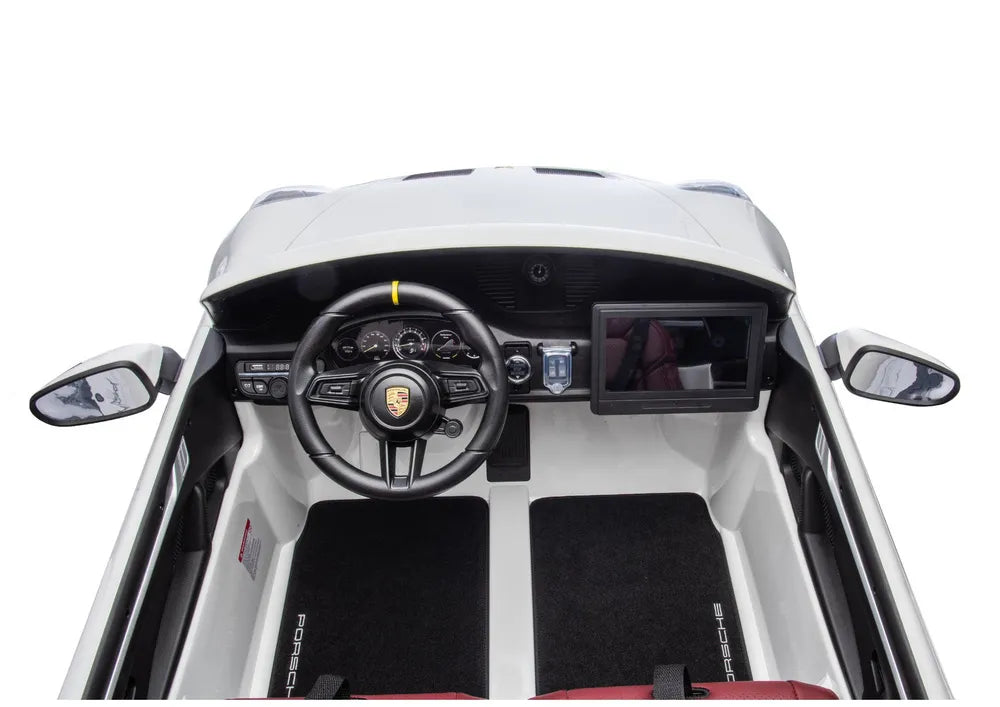 Vaikiškas elektromobilis Porsche GT3, 24 V, iki 50 kg, baltas